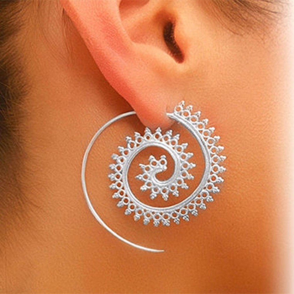 SILVER STATEMENT HOOPS